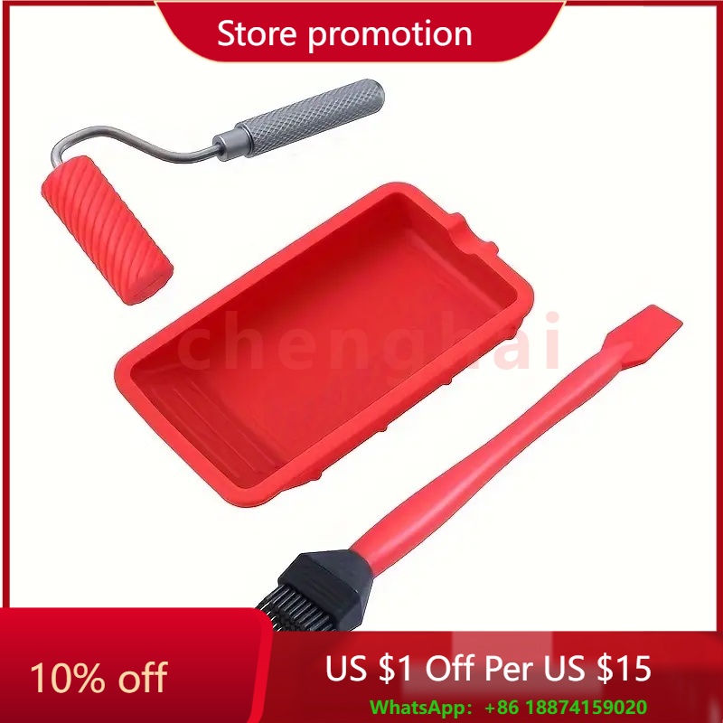 Woodworking Glue Roller - Rodillo de Silicona con Bandeja de
