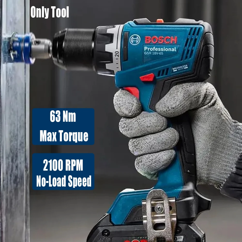 Woodworking Power Tools - Taladro Eléctrico Bosch GSR 18V-65 sin