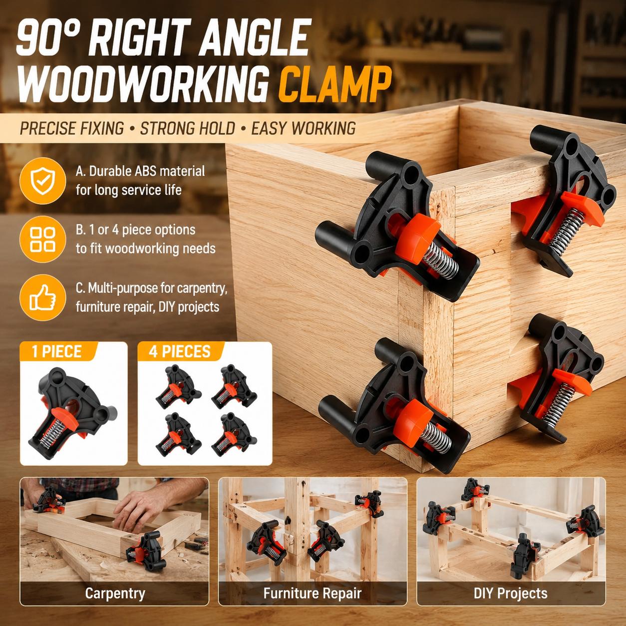Woodworking Hardware - Kit de Abrazaderas de Esquina de