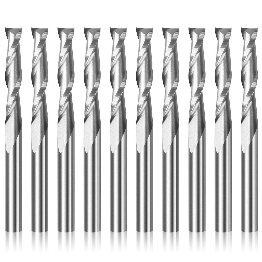 Woodworking Nc - 10 piezas Fresa espiral de 2