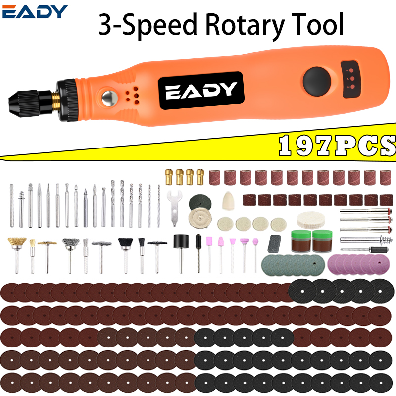 Woodworking Power Tools - Kit de herramientas rotatorias inalámbricas USB