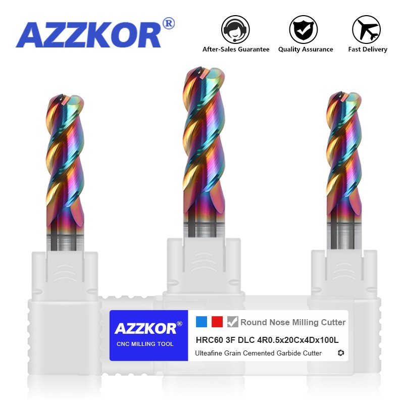Woodworking Nc - AZZKOR-fresa de punta redonda de 3