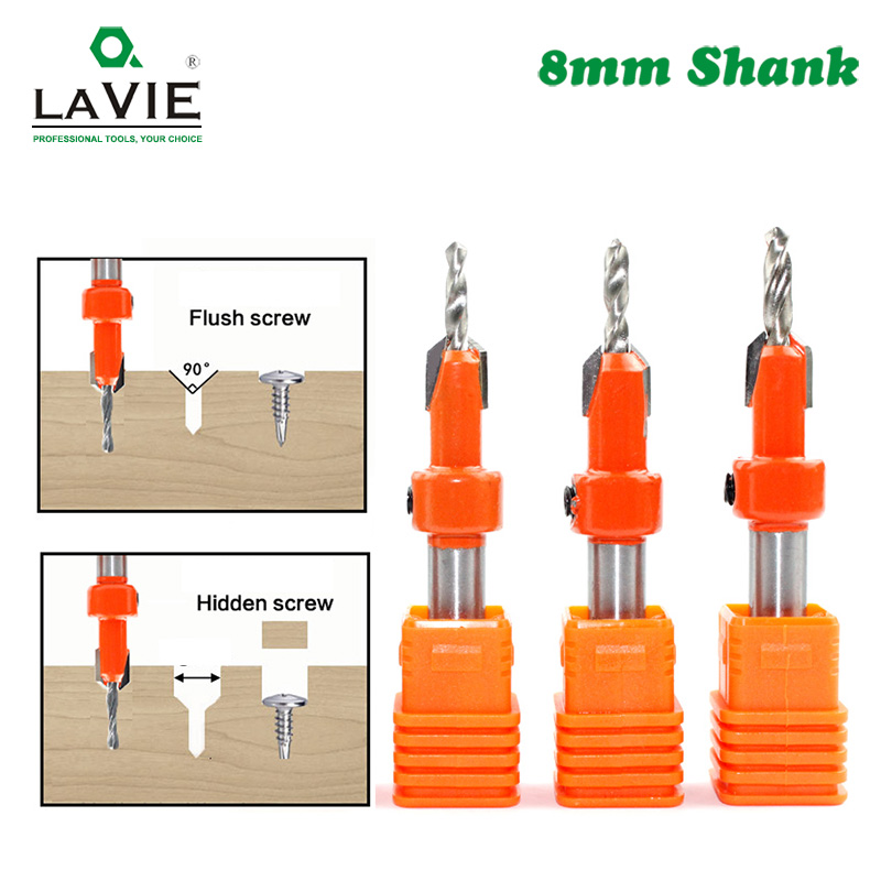 Woodworking Nc - LAVIE, 1 unidad, vástago de 8mm,