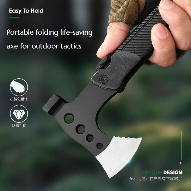Woodworking Hatchet - Hacha Multifuncional Plegable con Mango Extensible,